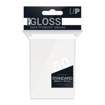 PRO-Gloss Standard Deck Protector Sleeves (White)