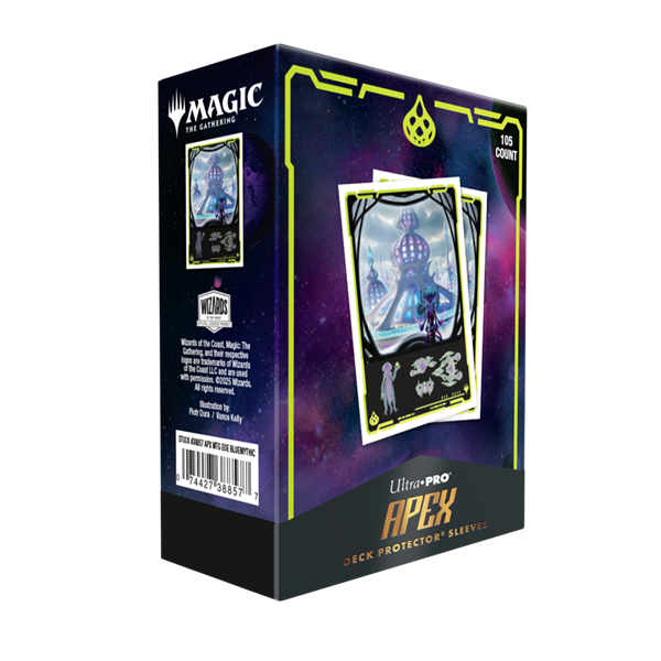 UP - Edge of Eternities 105ct Apex Deck Protector sleeves Blue Mythic for MTG