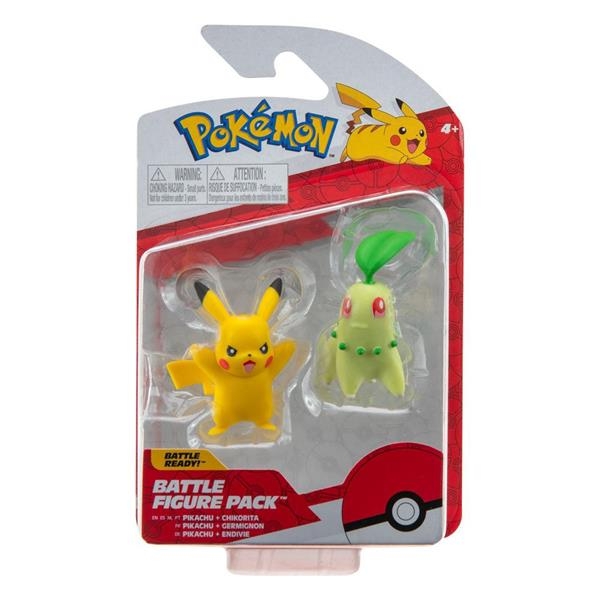 Pokémon Battle Minifiguren 2er-Pack Endivie & Pikachu (5 cm)