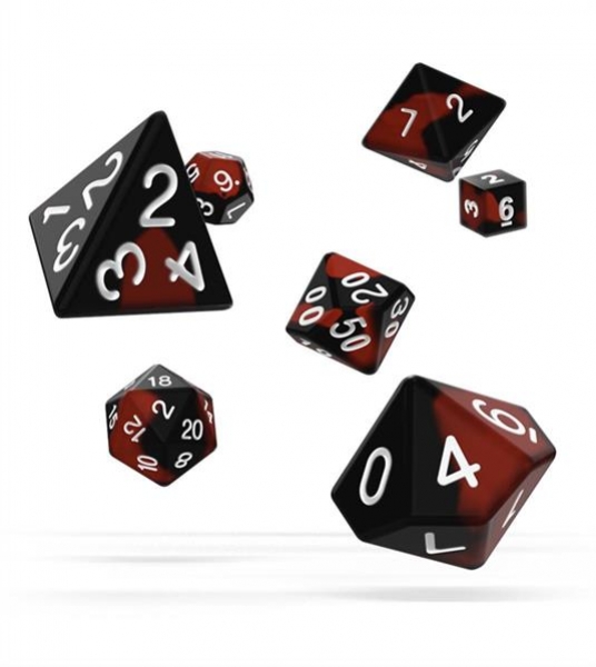 oakie doakie DICE RPG Set Glow in the Dark - Lava (7)