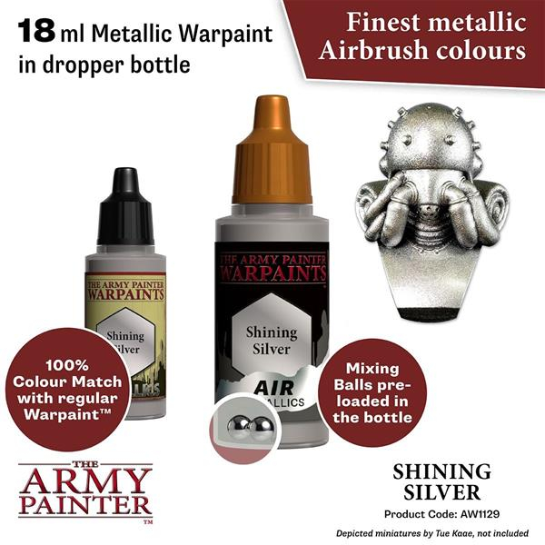 Army Painter Paint Metallics: Air Shining Silver