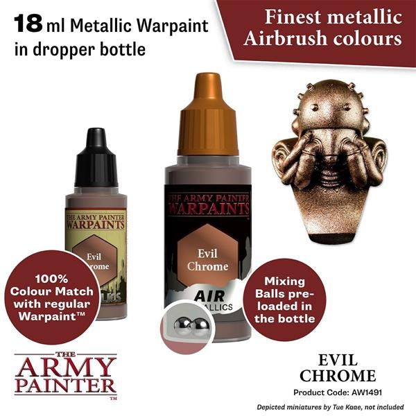 Army Painter Paint Metallics: Air Evil Chrome