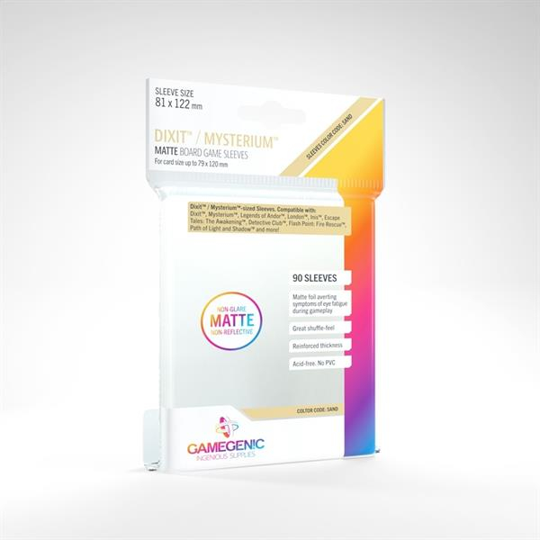 Gamegenic - MATTE Dixit Sleeves 81 x 122 mm - Clear (90 Sleeves)