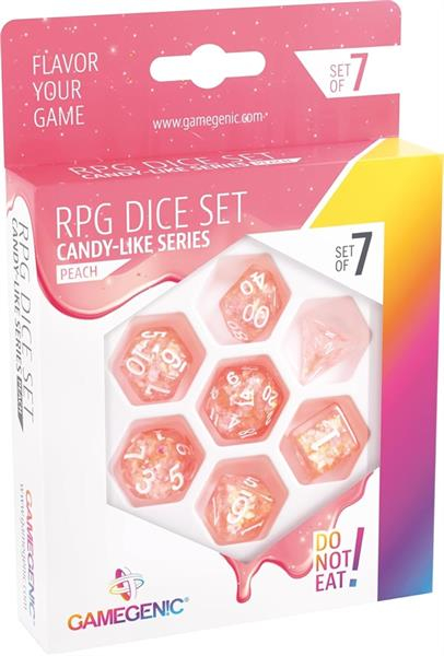 Gamegenic - Candy-like Series - Peach - RPG Dice Set