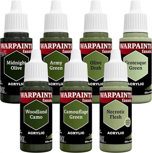 The Army Painter - Warpaints Fanatic: Olive Greens Triad PLUS+