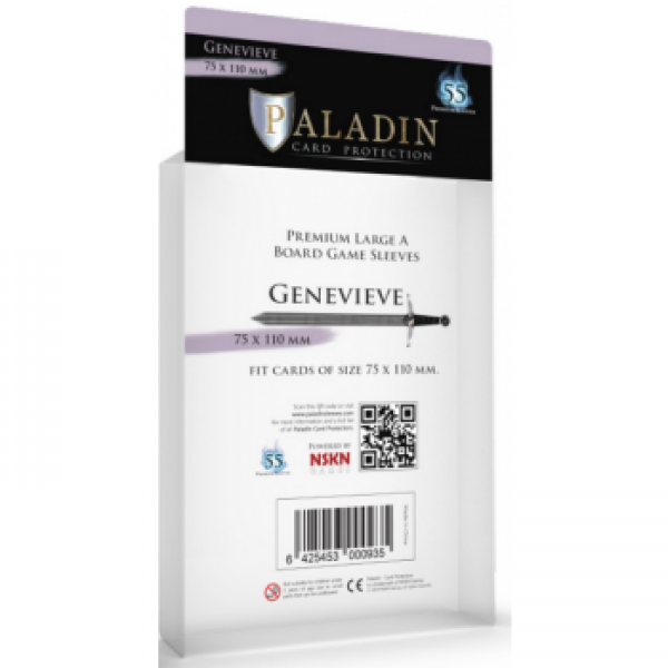 Paladin Sleeves - Genevieve Premium Large A 75x110mm (55 Sleeves)