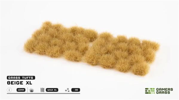 Beige XL Tufts Wild (12mm) (Gamers Grass)