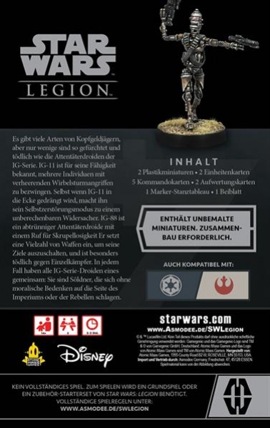 Star Wars: Legion – Attentäterdroiden der IG-Serie