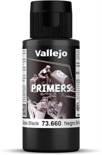 Vallejo Metal Color Gloss Black Primer (60 ml)