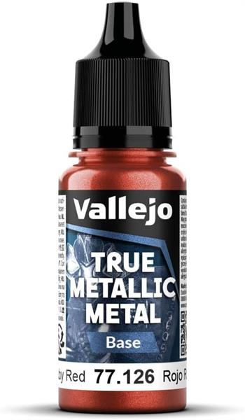 Vallejo Ruby Red 18 ml - True Metallic Metal Base