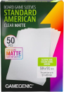 Gamegenic - Board Game Sleeves Standard American Clear Matte 59 x 91 mm (50 Sleeves)