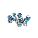 Würfelset D6: 16mm Steel-Teal w/white (12 Dice)